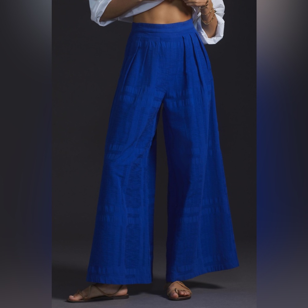 Corey Lynn blue wide leg pants in size small